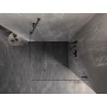 Mexen Lunar-B Duschkabine Schwenktür Rechts 100 x 100 cm, Transparent, Gebürstet Gun Gray - 832-100-100-66-00-P