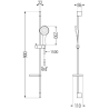 Mexen DS74 verschiebbares Duschset, schwarz - 785744583-70