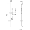 Mexen DS72 Schiebbares Duschset, schwarz - 785724583-70