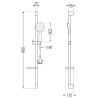 Mexen DS67 schwarzes, verschiebbares Duschset - 785674583-70
