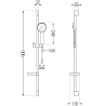 Mexen DS40 verschiebbare Duschgarnitur, Chrom - 785404583-00