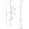 Mexen DS33 duschset, schwarz, verschiebbar - 785334583-70