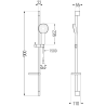 Mexen DS33 verschiebbares Duschset, Chrom - 785334583-00