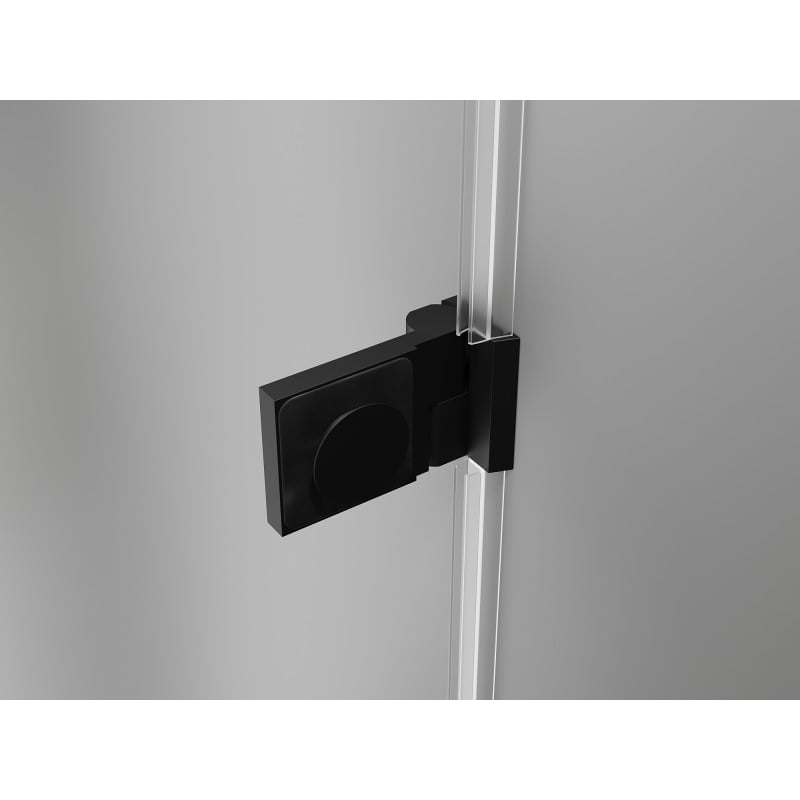 Mexen Lunar-B Duschkabine schwenkbar links 80 x 80 cm, transparent, schwarz - 832-080-080-70-00-L