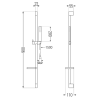 Mexen DS00 verstellbares Duschset, Chrom - 785004583-00