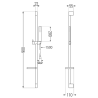 Mexen DS00 verschiebbares Duschset schwarz - 785004583-70