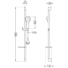 Mexen DS05 schiebbares Duschset, schwarz - 785054583-70