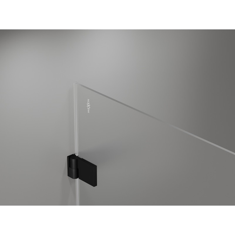 Mexen Lunar-B Duschkabine rechts öffnend links 100 x 80 cm, transparent, schwarz - 832-100-080-70-00-L