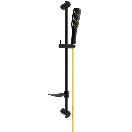 Mexen DF49 Duschgarnitur verschiebbar, schwarz/gold - 785494582-57