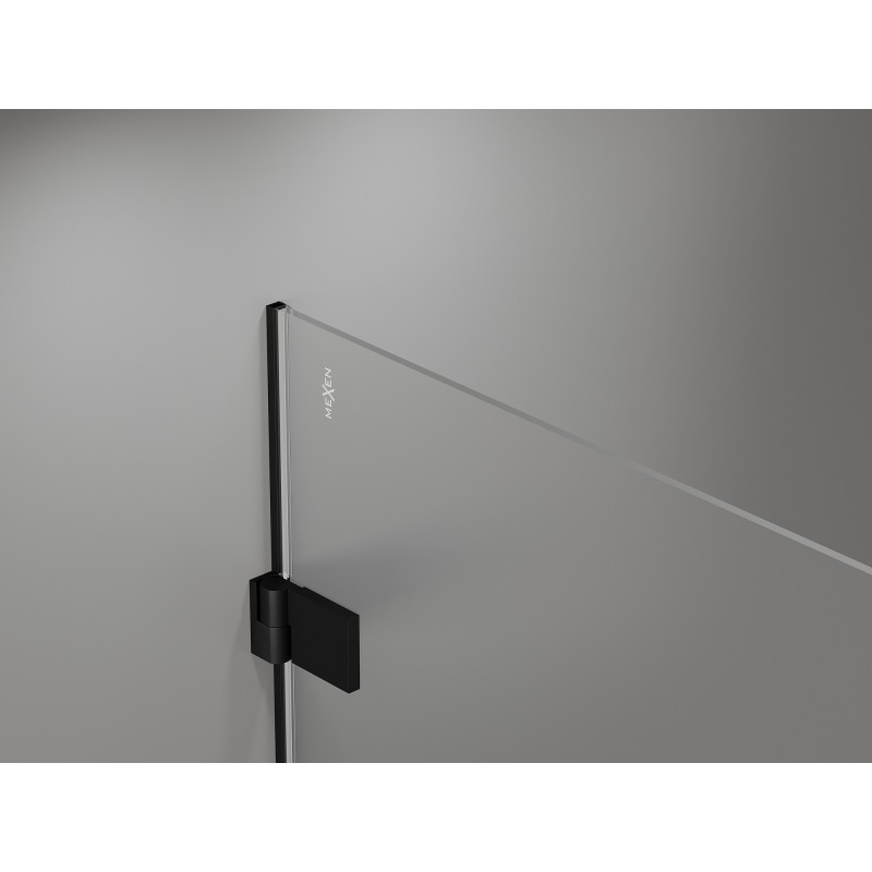 Mexen Lunar-B Duschkabine schwenkbar links 100 x 90 cm, transparent, schwarz - 832-100-090-70-00-L