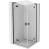 Mexen Mist-H L Duo Duschkabine Drehbar 85 x 85 cm, Transparent, Schwarz - 8A5L-085L-085P-70-00