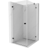 Mexen Lunar-B Duschkabine schwenkbar links 100 x 100 cm, transparent, schwarz - 832-100-100-70-00-L