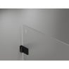 Mexen Lunar-B Duschkabine schwenkbar links 100 x 100 cm, transparent, schwarz - 832-100-100-70-00-L