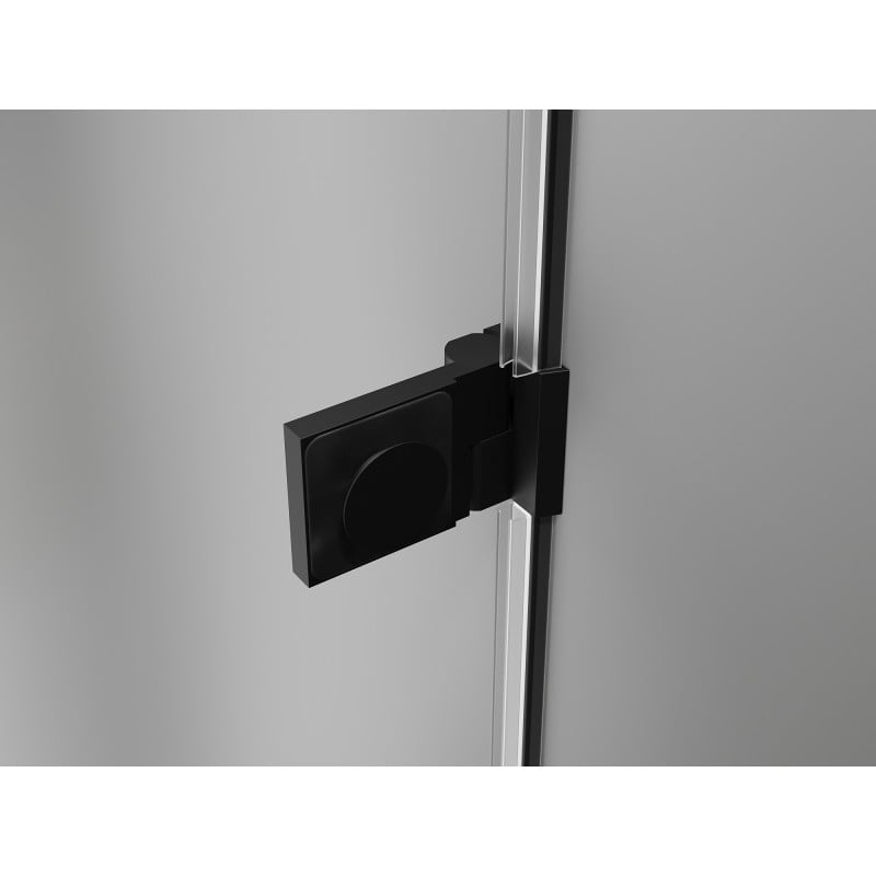 Mexen Lunar-B Duschkabine schwenkbar links 100 x 100 cm, transparent, schwarz - 832-100-100-70-00-L