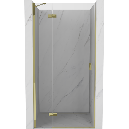Mexen Mist-H linke, schwenkbare Duschabtrennung 90 cm, transparent, gold - 8A5-090-000-50-00-L