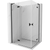 Mexen Mist-H L Duo Duschkabine links schwenkbar 100 x 85 cm, transparent, schwarz - 8A5L-100L-085P-70-00