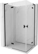 Mexen Mist-H L Duo Duschkabine links öffnend 105 x 85 cm, transparent, schwarz - 8A5L-105L-085P-70-00