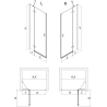Mexen Mist-H Duschdoppeltür links 110 cm, transparent, gold - 8A5-110-000-50-00-L