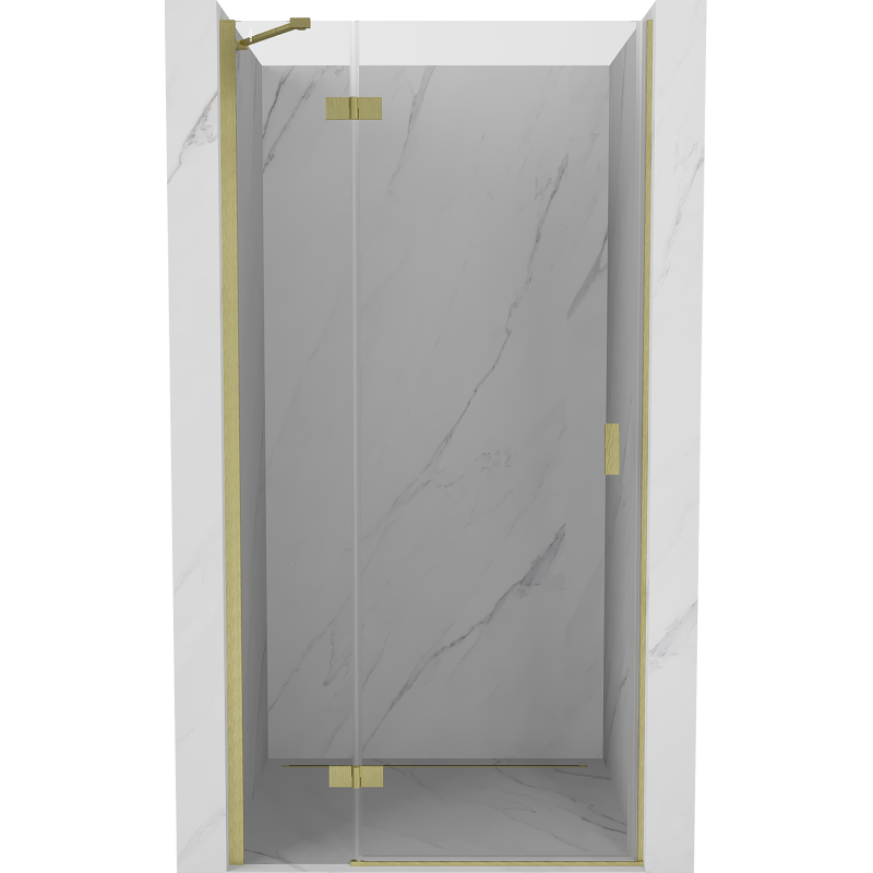 Mexen Mist-H Duschdrehtür links 75 cm, transparent, gebürstet gold - 8A5-075-000-55-00-L