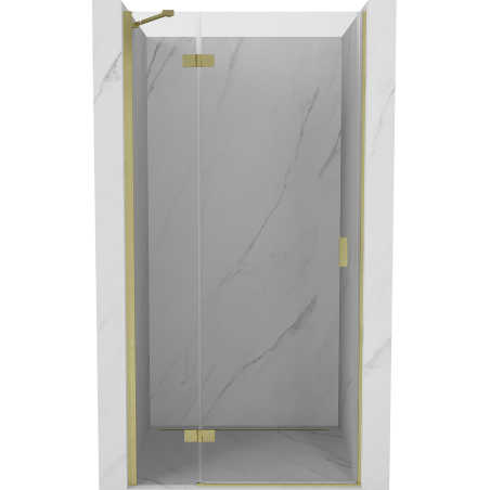Mexen Mist-H Duschdrehtür links 110 cm, transparent, gebürstetes Gold - 8A5-110-000-55-00-L