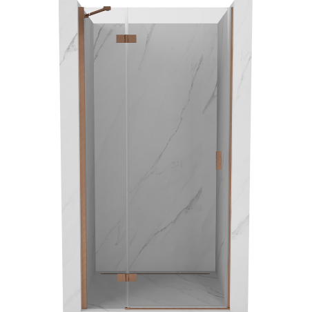 Mexen Mist-H Duschdrehtür links 75 cm, transparent, gebürstetes Kupfer - 8A5-075-000-65-00-L