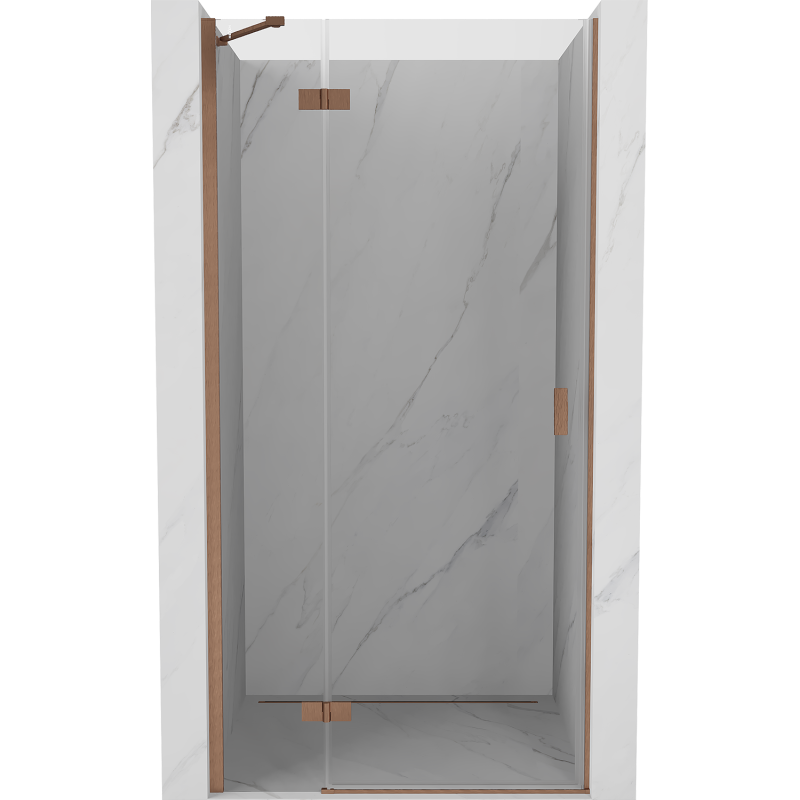 Mexen Mist-H Dusch-Schwingtür links 85 cm, transparent, gebürstetes Kupfer - 8A5-085-000-65-00-L