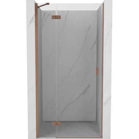 Mexen Mist-H Duschdrehtür links 90 cm, transparent, gebürstetes Kupfer - 8A5-090-000-65-00-L