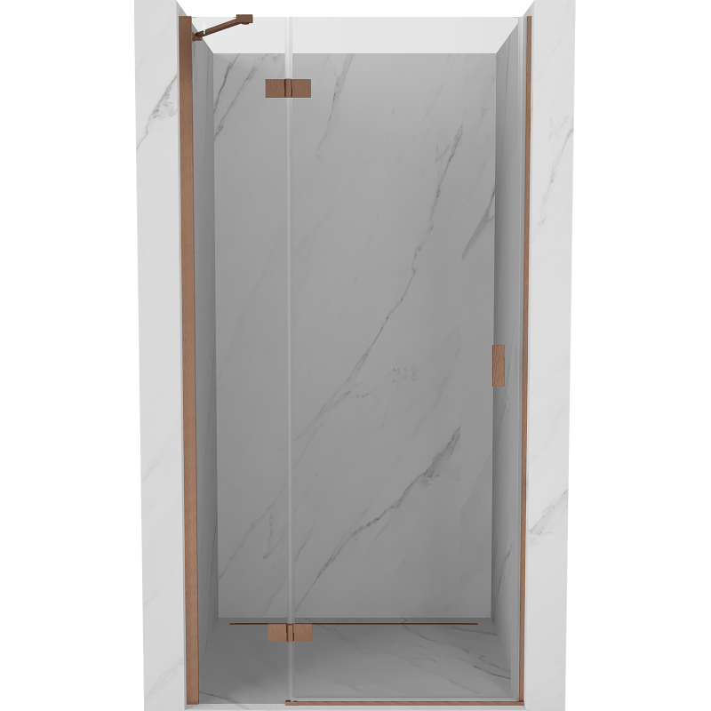 Mexen Mist-H Duschdrehtür links 95 cm, transparent, gebürstetes Kupfer - 8A5-095-000-65-00-L