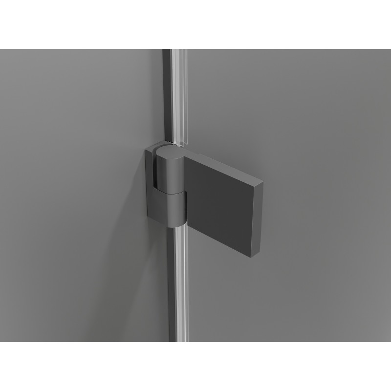 Mexen Lunar-B Duschkabine schwenkbar links 85 x 80 cm, transparent, Gun Metal - 832-085-080-95-00-L