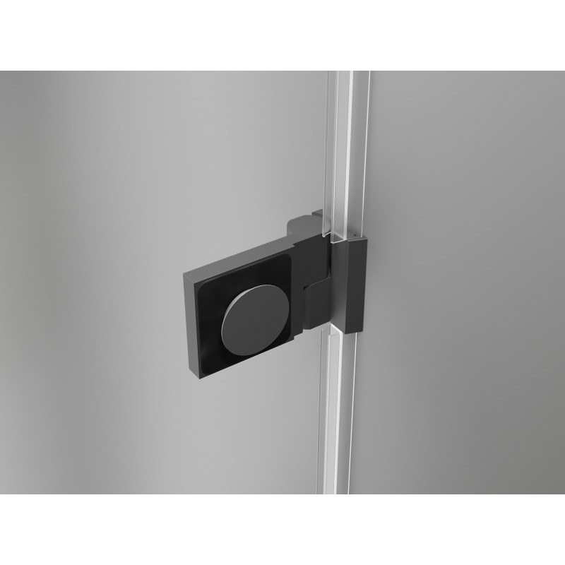 Mexen Lunar-B Duschkabine schwenkbar links 85 x 80 cm, transparent, Gun Metal - 832-085-080-95-00-L