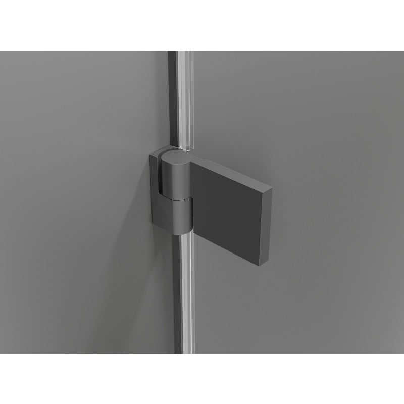 Mexen Lunar-B Duschkabine schwenkbar links 90 x 80 cm, transparent, Gun Metal - 832-090-080-95-00-L