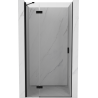 Mexen Mist-H linke, aufklappbare Duschabtrennung 110 cm, transparent, schwarz - 8A5-110-000-70-00-L