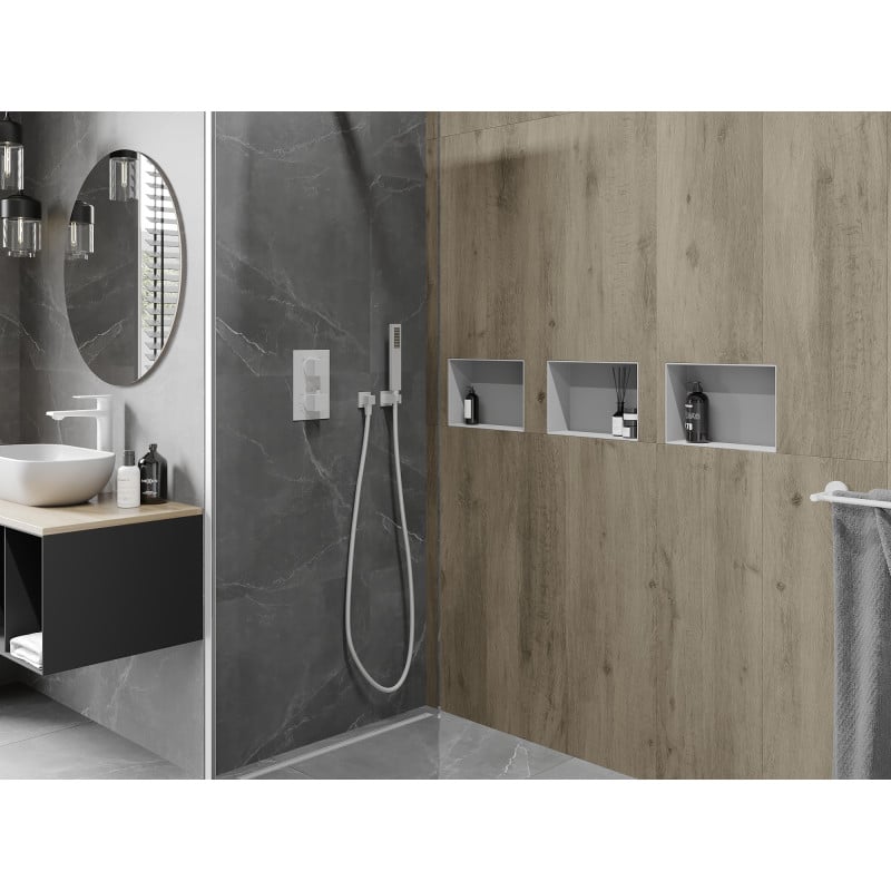 Mexen X-Wall-NR Nischenablage ohne Flansch 30 x 20 cm, weiß - 1921302010