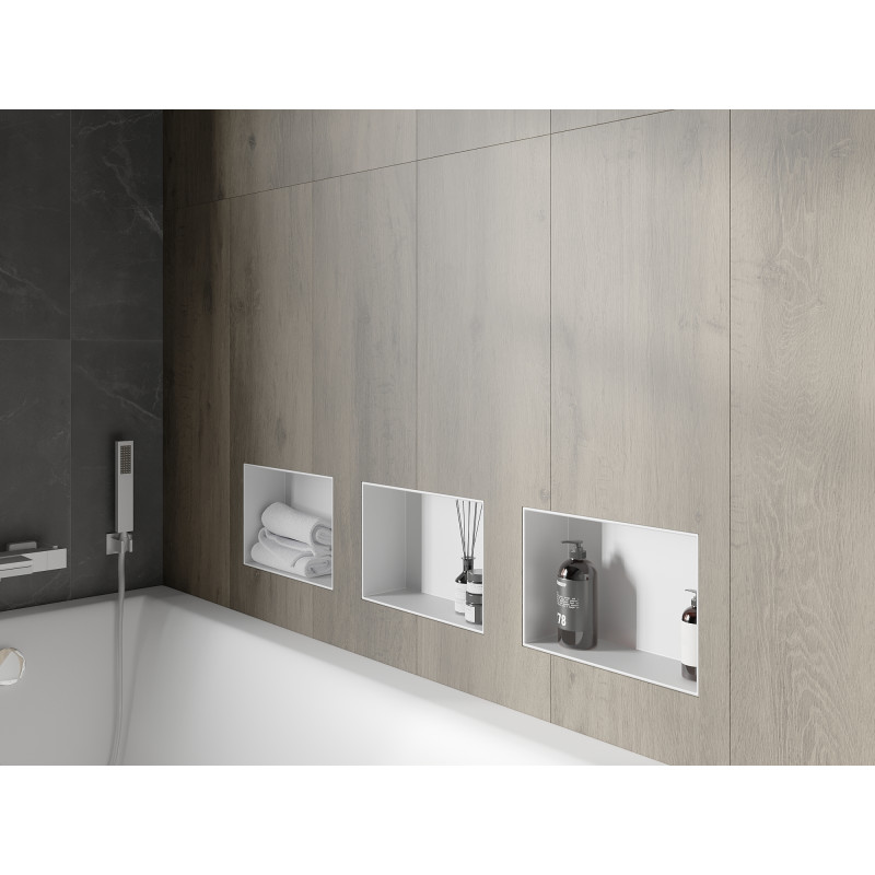 Mexen X-Wall-NR Nischenablage ohne Flansch 30 x 20 cm, weiß - 1921302010