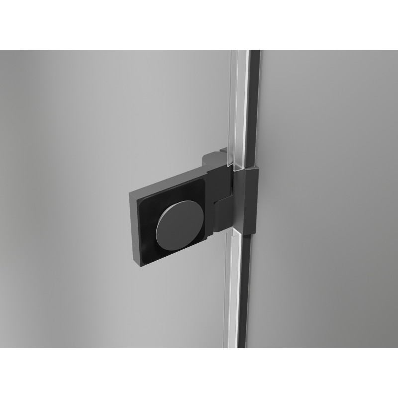 Mexen Lunar-B Duschkabine, schwenkbar, links, 95 x 80 cm, transparent, Gun Metal - 832-095-080-95-00-L
