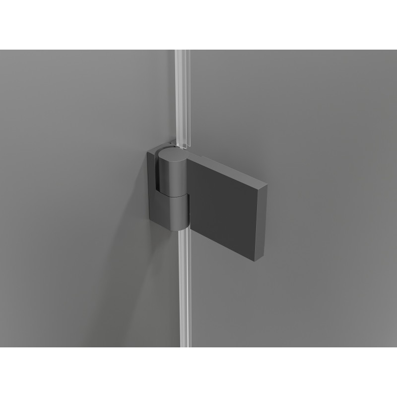 Mexen Lunar-B Duschkabine schwenkbar links 95 x 90 cm, transparent, Gun-Metal - 832-095-090-95-00-L