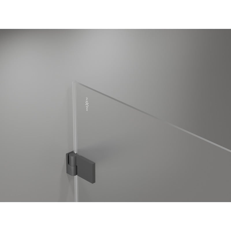 Mexen Lunar-B Duschkabine Schwenkbar links 100 x 90 cm, transparent, Gun Metal - 832-100-090-95-00-L