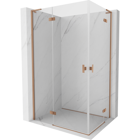 Mexen Mist-H L Duo Duschtür links 100 x 70 cm, transparent, gebürstetes Kupfer - 8A5L-100L-070P-65-00