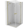 Mexen Mist-H L Duo Duschkabine schwenkbar 80 x 80 cm, transparent, gold - 8A5L-080L-080P-50-00