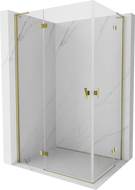 Mexen Mist-H L Duo Duschkabine schwenkbar links 85 x 80 cm, transparent, gold - 8A5L-085L-080P-50-00