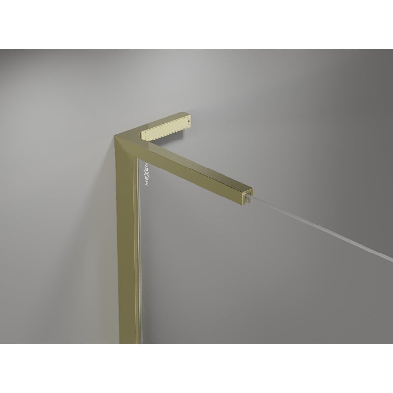 Mexen Mist-H L Duo Duschkabine, links angeschlagen 90 x 80 cm, transparent, gold - 8A5L-090L-080P-50-00