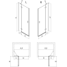 Mexen Mist-H Duschkabinentür rechts, 100 cm, transparent, Chrom - 8A5-100-000-01-00-P