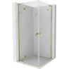 Mexen Mist-H L Duo Duschkabine schwenkbar 85 x 85 cm, transparent, gold - 8A5L-085L-085P-50-00