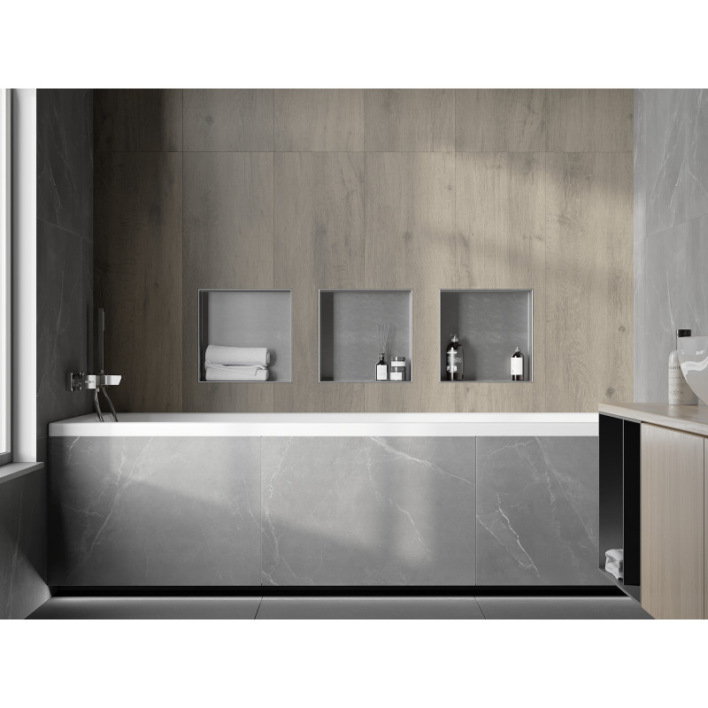 Mexen X-Wall-NR Nischenregal ohne Flansch 30 x 30 cm, Inox - 1911303010