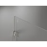 Mexen Lunar-B Duschkabine, schwenkbar, links, 80 x 80 cm, transparent, gebürsteter Nickel - 832-080-080-97-00-L