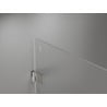 Mexen Lunar-B Duschkabine, schwenkbar, links, 80 x 80 cm, transparent, gebürsteter Nickel - 832-080-080-97-00-L