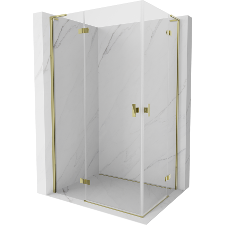 Mexen Mist-H L Duo Duschkabine Schwingtür links 115 x 85 cm, transparent, gold - 8A5L-115L-085P-50-00