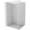 Mexen Lunar-B Duschkabine schwenkbar links 95 x 80 cm, transparent, gebürsteter Nickel - 832-095-080-97-00-L