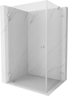 Mexen Lunar-B Duschkabine, schwenkbar, links, 100 x 80 cm, transparent, gebürsteter Nickel - 832-100-080-97-00-L
