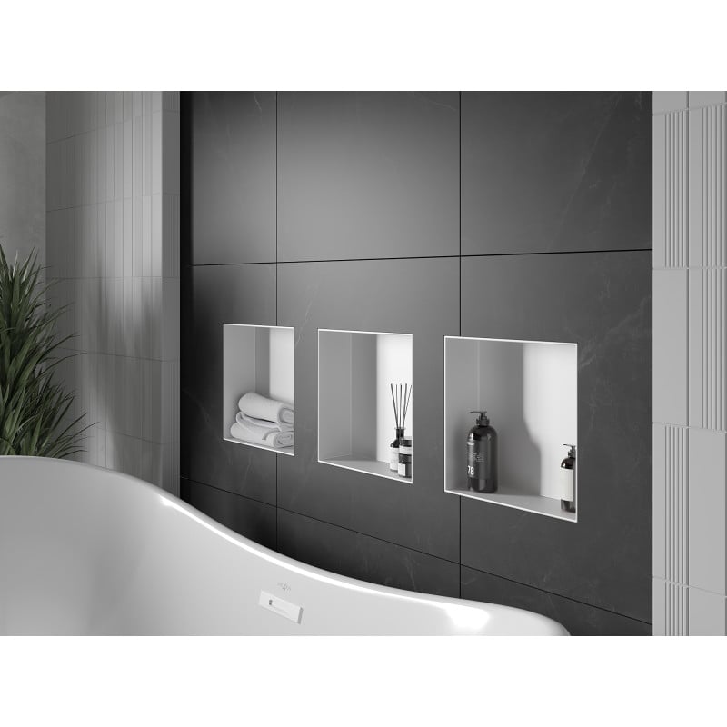 Mexen X-Wall-NR Nischenregal ohne Flansch 30 x 30 cm, weiß - 1921303010